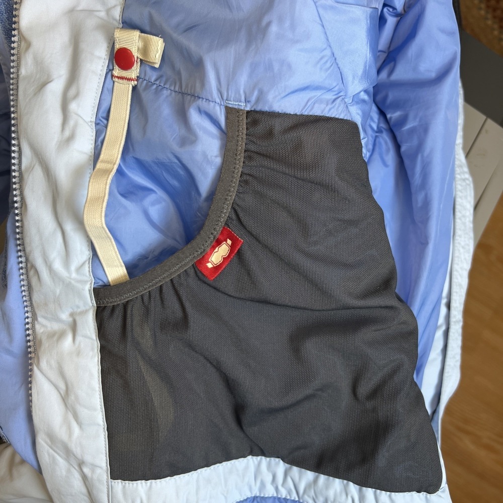 LL Bean Women's M Ski Jacket Sky Blue Light Blue Nylon Insulated Winter Coat - Picture 16 of 16